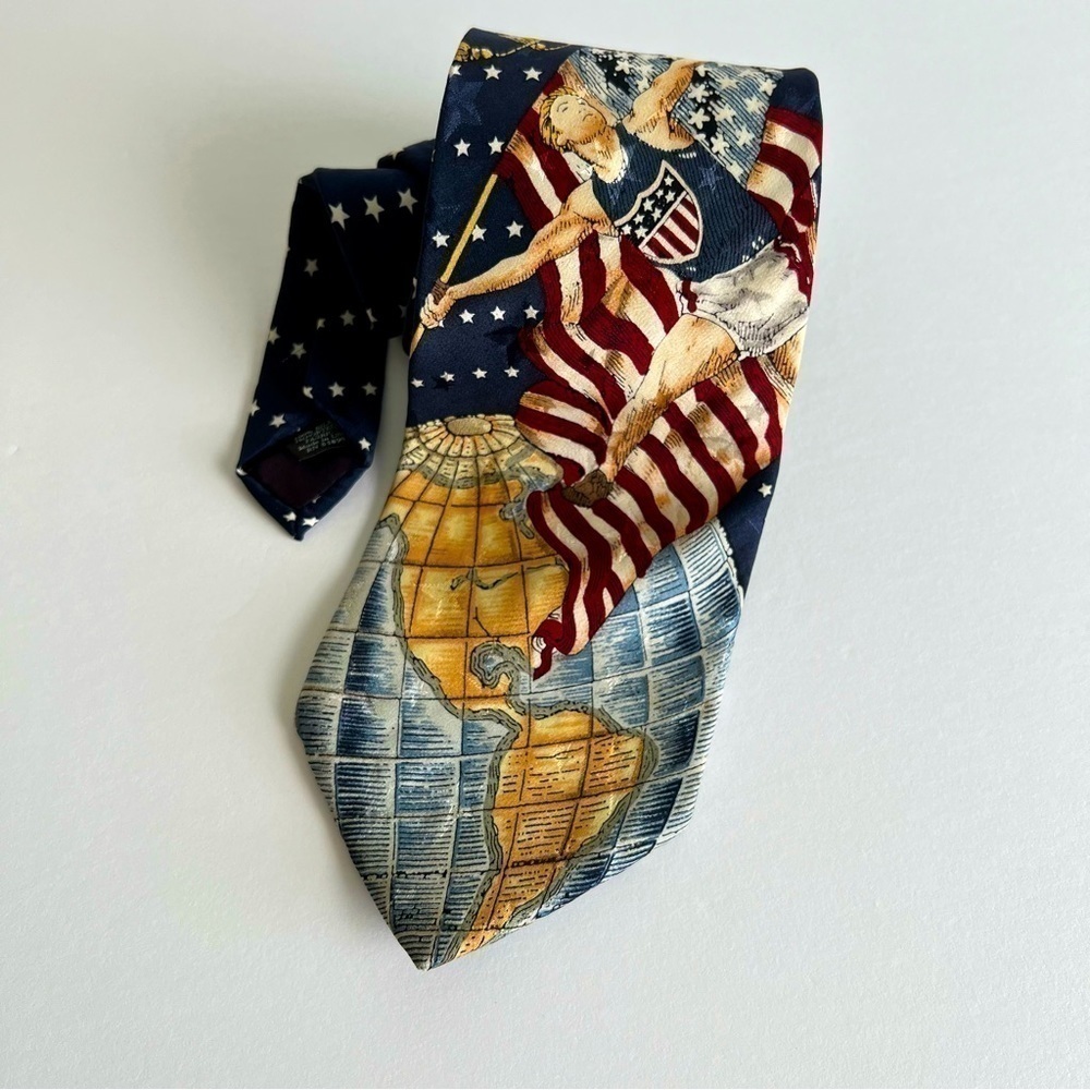 Vintage Tango by Max Raab American Collection Javelin Throw 100% Silk Tie
